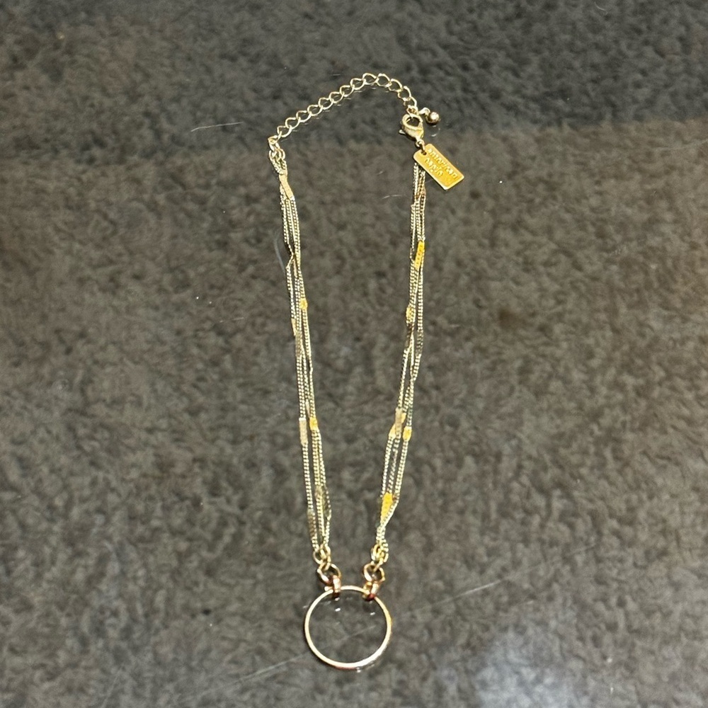 American Eagle Layered Gold Hoop & Chain